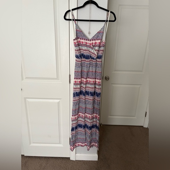 one clothing Dresses & Skirts - One Clothing Floral Print Deep V-Neck Maxi Summer Boho Dress Floral Midi Dress